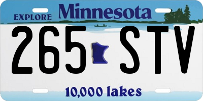 MN license plate 265STV