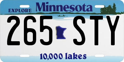 MN license plate 265STY
