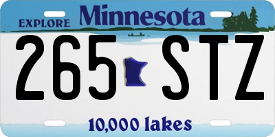 MN license plate 265STZ