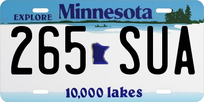 MN license plate 265SUA