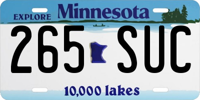 MN license plate 265SUC