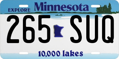 MN license plate 265SUQ