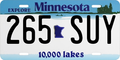 MN license plate 265SUY