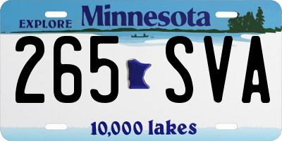 MN license plate 265SVA