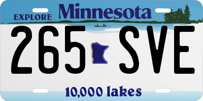 MN license plate 265SVE
