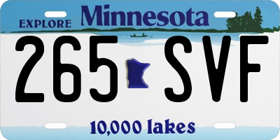 MN license plate 265SVF