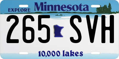 MN license plate 265SVH