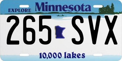 MN license plate 265SVX