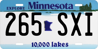 MN license plate 265SXI