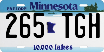 MN license plate 265TGH