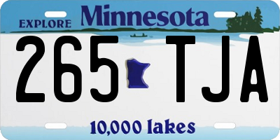 MN license plate 265TJA
