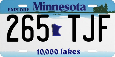 MN license plate 265TJF
