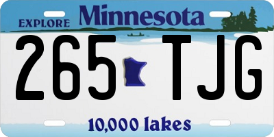 MN license plate 265TJG