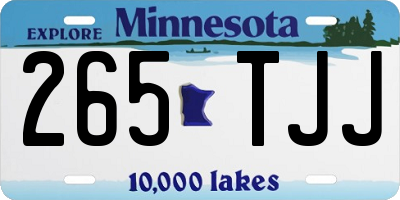 MN license plate 265TJJ