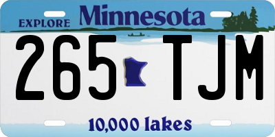 MN license plate 265TJM