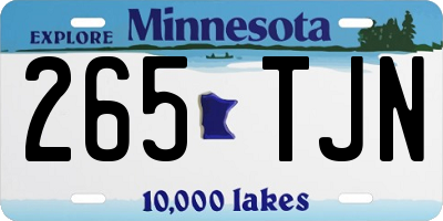 MN license plate 265TJN