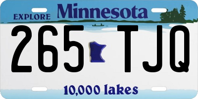 MN license plate 265TJQ