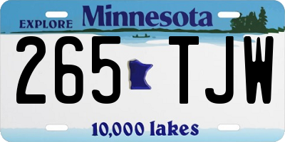 MN license plate 265TJW