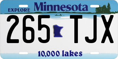 MN license plate 265TJX