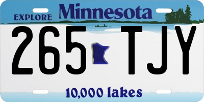 MN license plate 265TJY