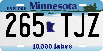 MN license plate 265TJZ