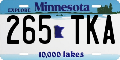MN license plate 265TKA
