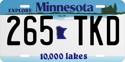 MN license plate 265TKD
