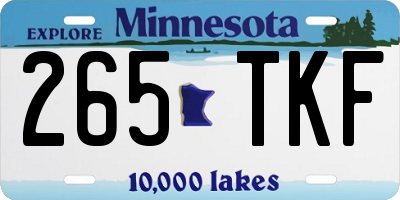 MN license plate 265TKF