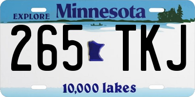 MN license plate 265TKJ