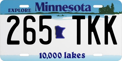 MN license plate 265TKK