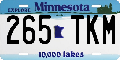 MN license plate 265TKM
