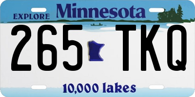 MN license plate 265TKQ