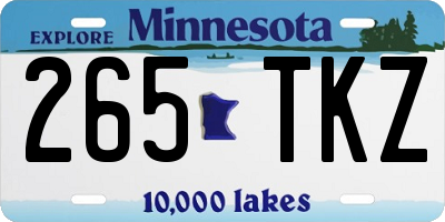 MN license plate 265TKZ