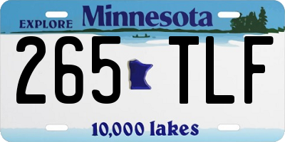 MN license plate 265TLF