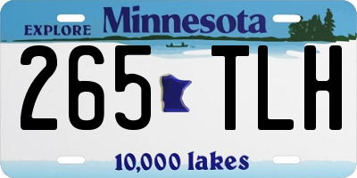 MN license plate 265TLH