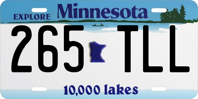 MN license plate 265TLL