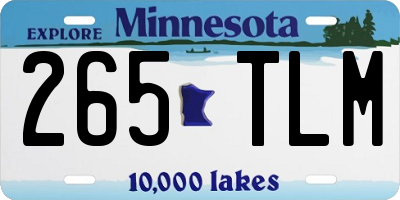 MN license plate 265TLM