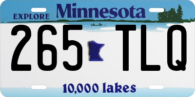 MN license plate 265TLQ