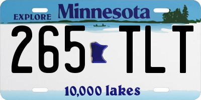 MN license plate 265TLT
