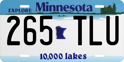 MN license plate 265TLU
