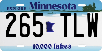 MN license plate 265TLW