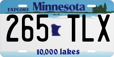 MN license plate 265TLX