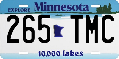 MN license plate 265TMC