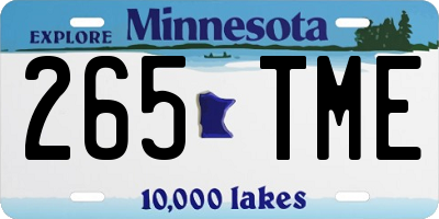 MN license plate 265TME