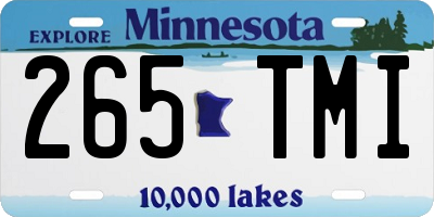MN license plate 265TMI