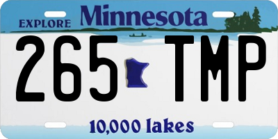 MN license plate 265TMP