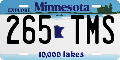 MN license plate 265TMS