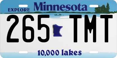 MN license plate 265TMT