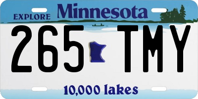MN license plate 265TMY