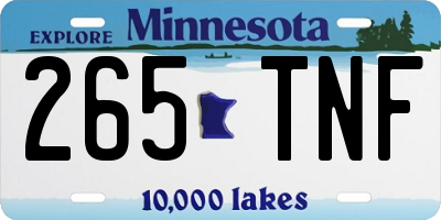 MN license plate 265TNF